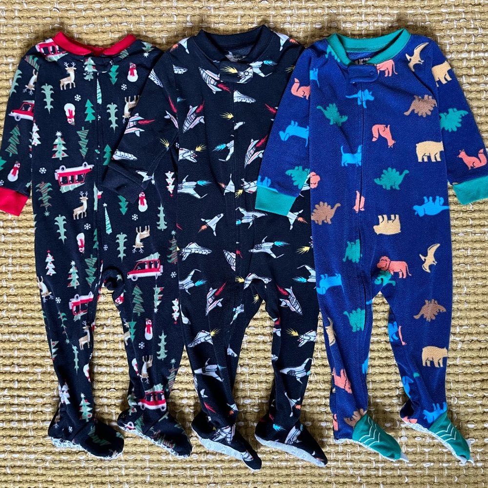 Carters baby fleece pajamas 12 Months